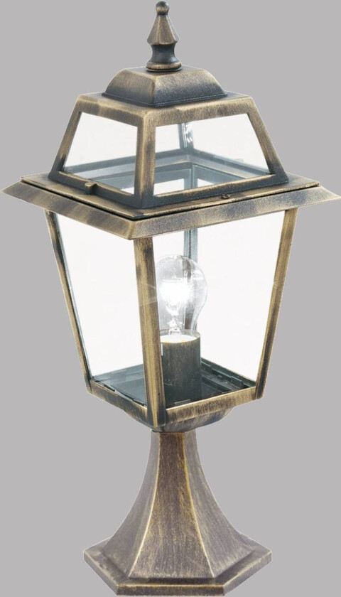 Sokkellampe New Orleans, svart-gull