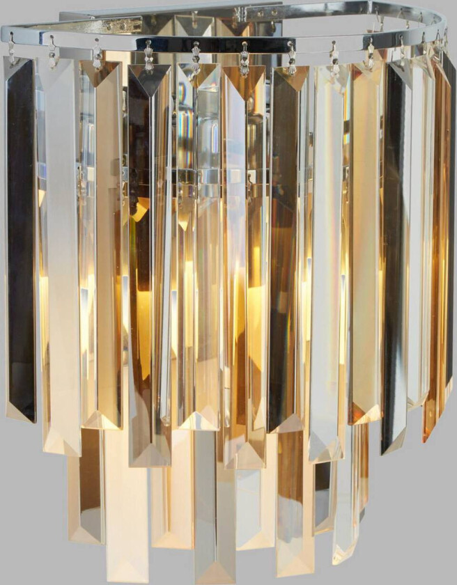 Vegglampe Clarissa med krystallprismer