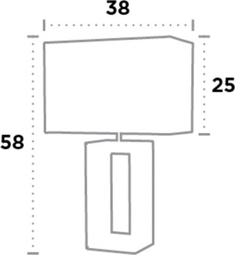 Bordlampe i tekstil Mirror, svart