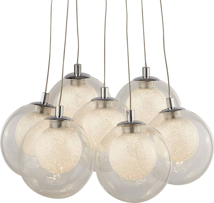 LED-pendellampe Cluster, sju lyskilder