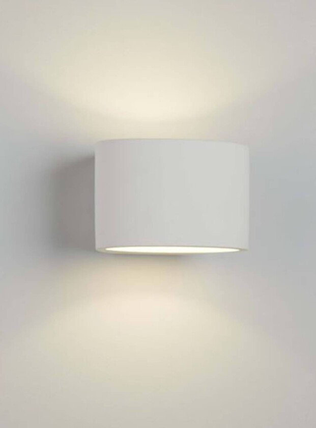 Gips-vegglampe 8721 up/down i oval form