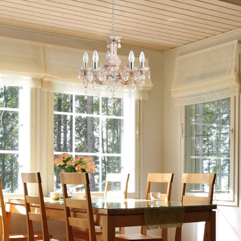 Lysekrone Marie Therese, brun, 5 lyskilder