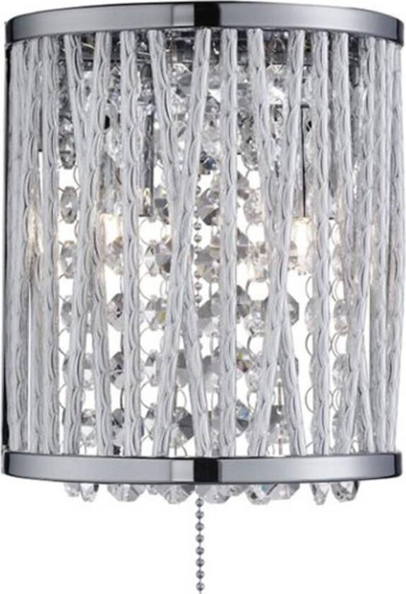 Vegglampe Elise med funklende forheng