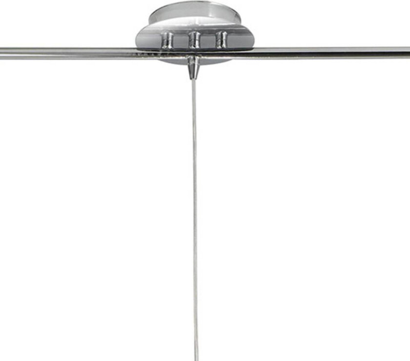 Hengelampe Duo 2 røykglass/krom lang 3 lyskilder