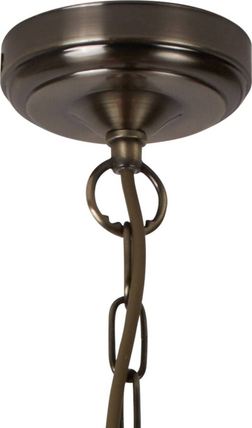 Bistro II hengelampe, 3 lys, rund, messing