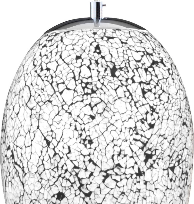 krom-hvit hengelampe Crackle