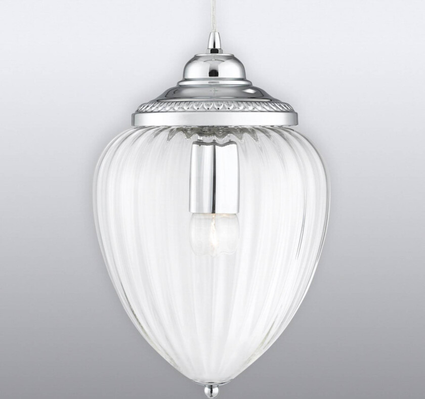 Glasshengelampe Pendants med riller