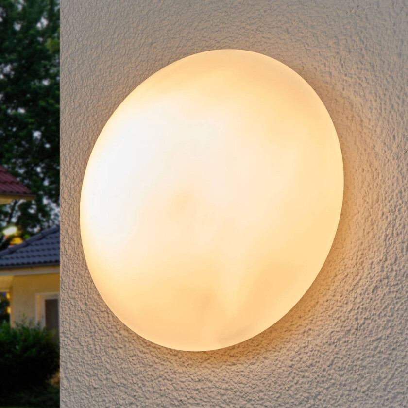 Utendørs vegglampe i glass Tokyo 28 cm IP44