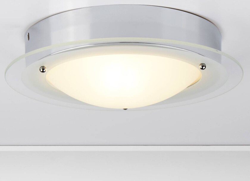 JUNA - taklampe til badet med glasskant