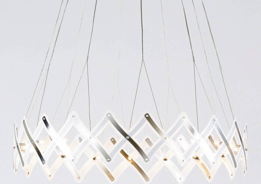 LED-pendellampe Zoom, forstørrbart saksegitter