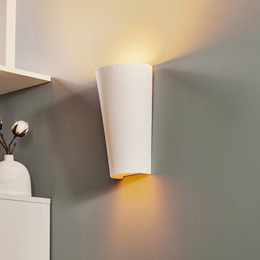 Ice vegglampe up and down av keramikk i hvitt