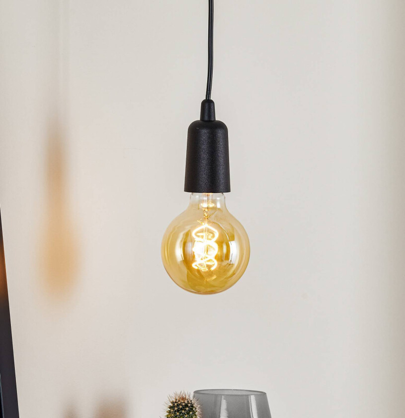 Hengelampe Brasil, svart, 1 lyskilde