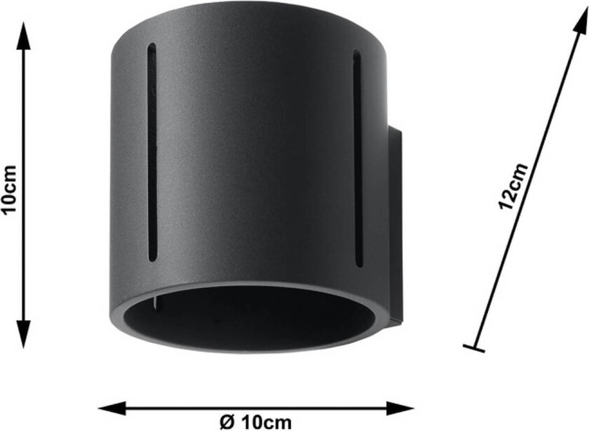 Vegglampe Topa up/down, svart lampekropp