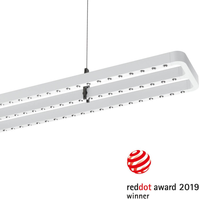 LED-hengelampe Small Line, sensor, 126 cm, hvit