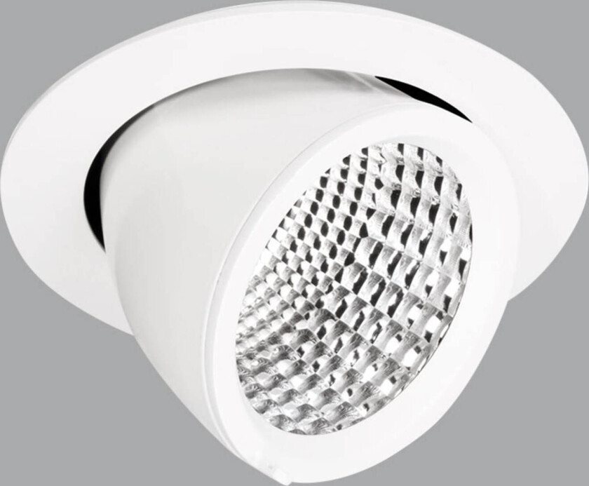 Hvit downlight EB433 LED flood reflektor 3000K