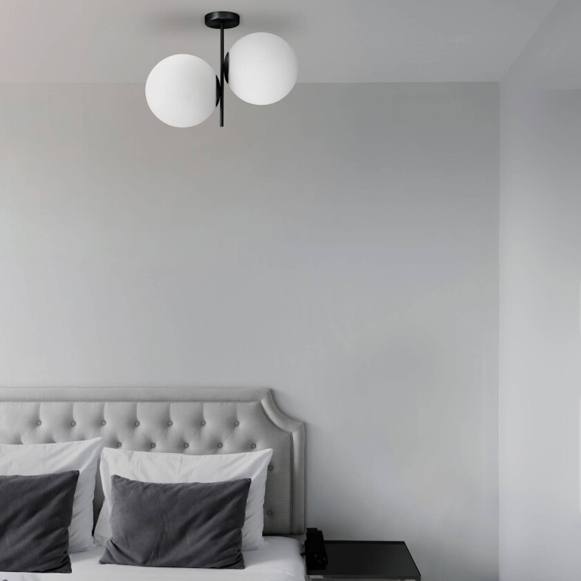 Taklampe Jugen svart 2 lyskilder vertikal