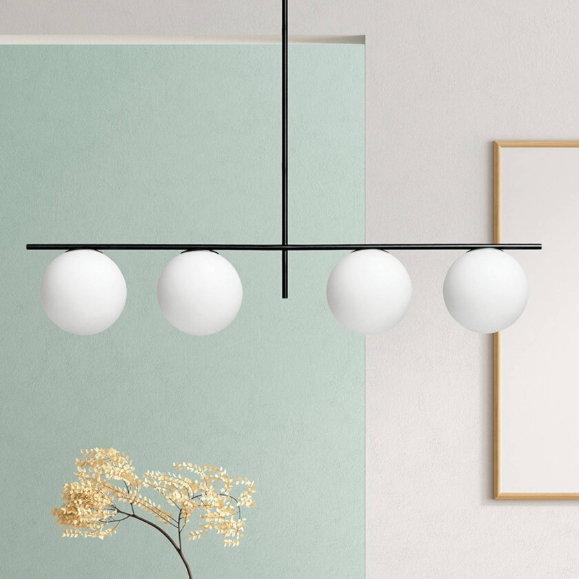 Hengelampe Jugen, svart, 4 lyskilder