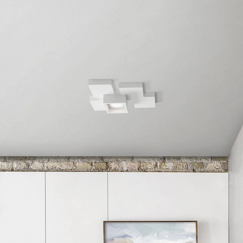 Taklampe på siden, enkel flamme