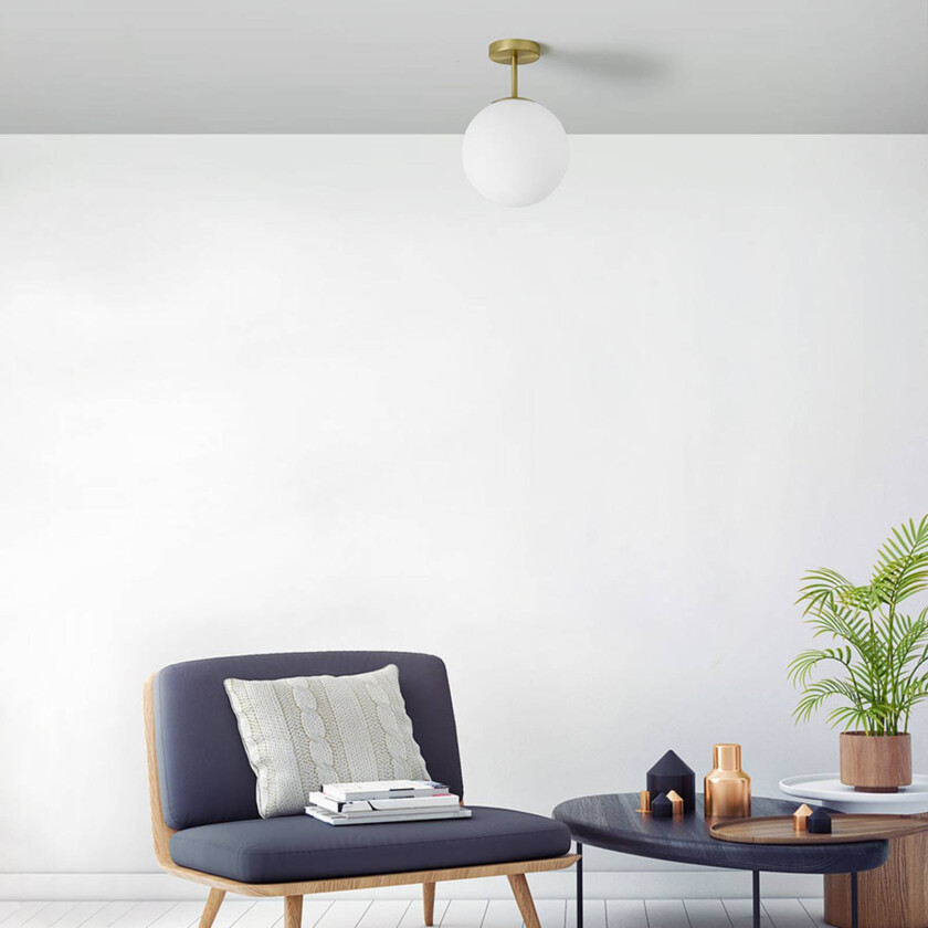 Taklampe Jugen, gull, 1 lyskilde