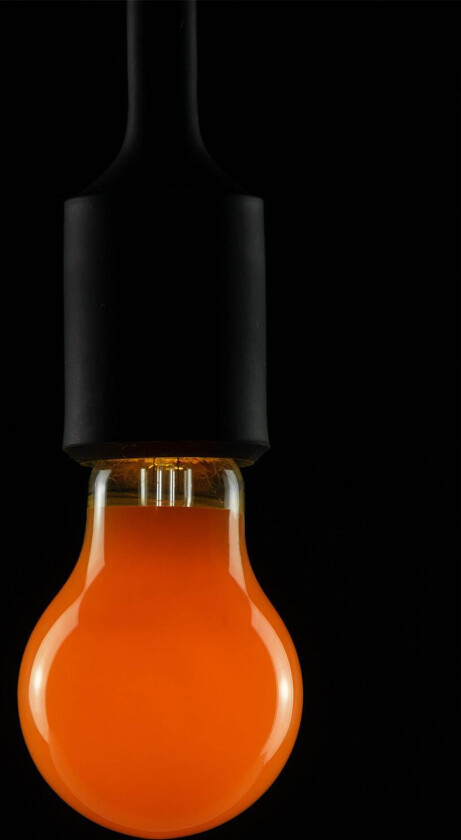 LED-pære, oransje, E27, 2 W, dimbar