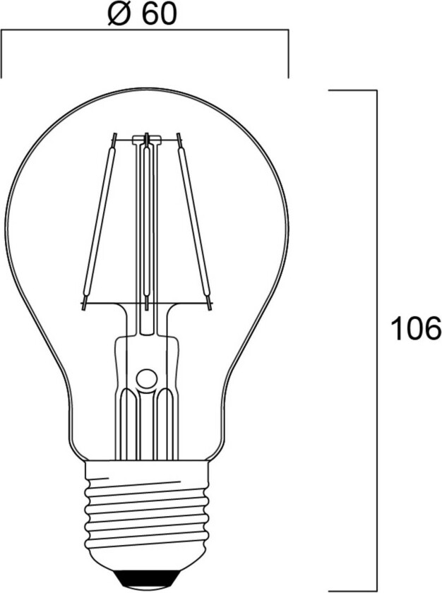 ToLEDo Retro LED-pære E27 4,1W oransje