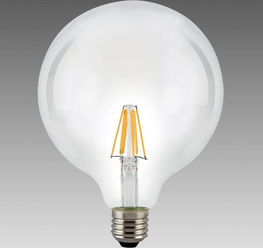 LED-globepære E27 8W 827 klar