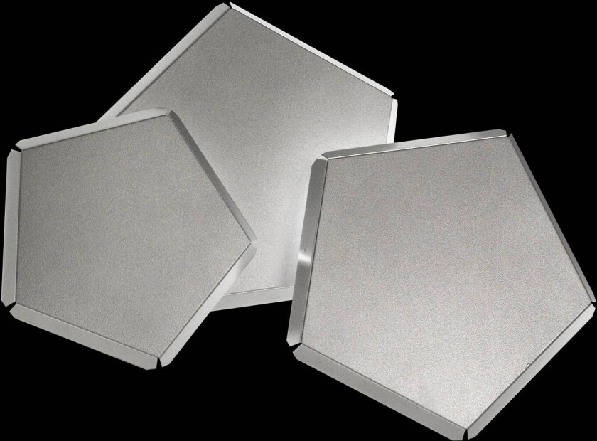 LED-vegglampe Pleiadi i sølv, 3 lyskilder