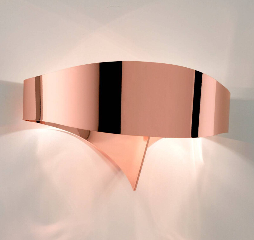 LED-vegglampe Scudo av stål, kobber