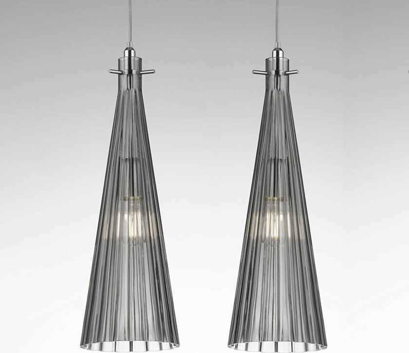 Hengelampe Costa Rica, 2 lyskilder, grå