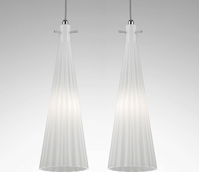 Hengelampe Costa Rica, 2 lyskilder, hvit