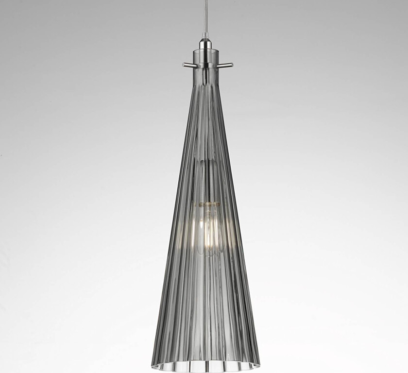 Hengelampe Costa Rica i glass, grå