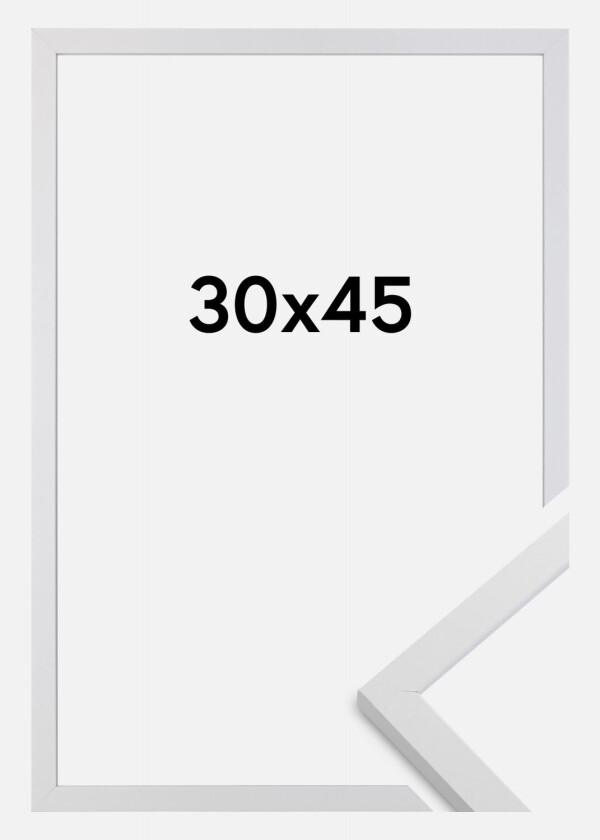 Ramme Trendy Akrylglass Hvit 30x45 Cm