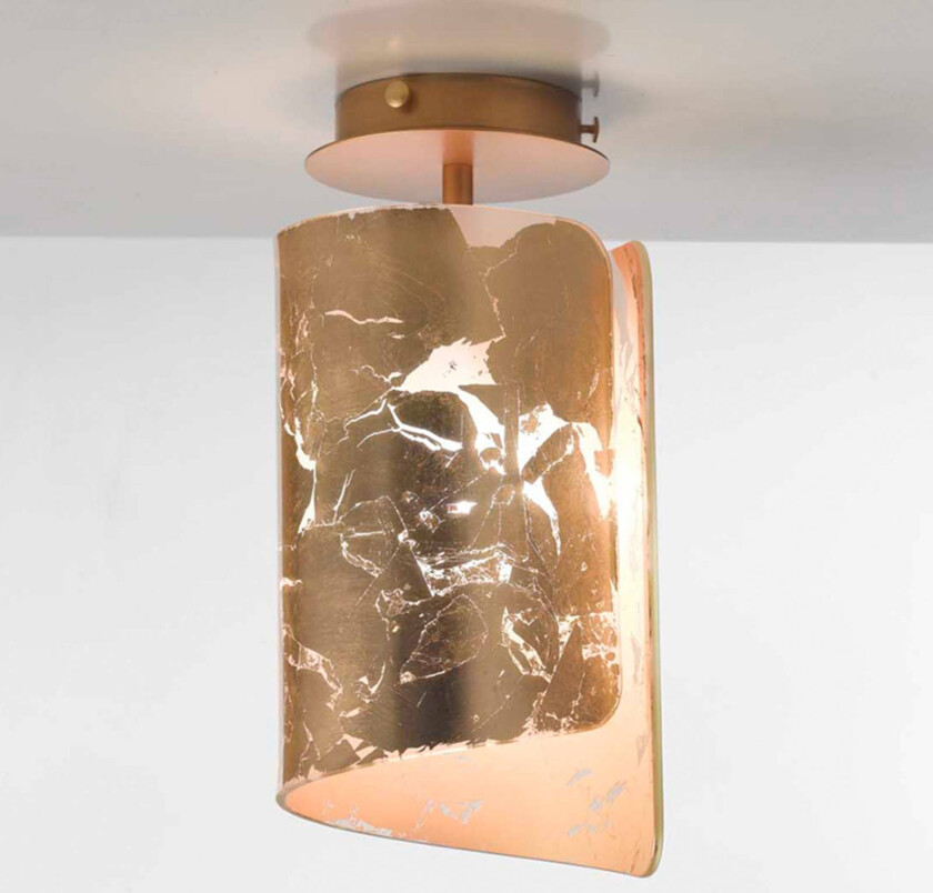 Papiro taklampe med avstandsstykke, gull