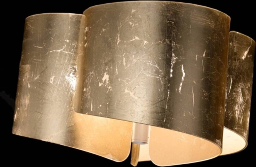 Papiro taklampe, 3-lys, gull