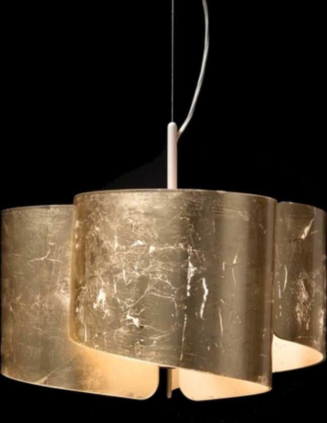 Papiro pendellampe, 3-lys, gull