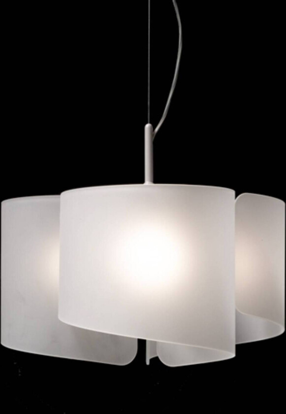 Papiro pendellampe, 3-lys, satinert