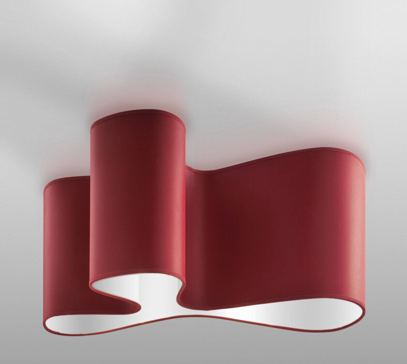 Designer taklampe Mugello rød/hvit