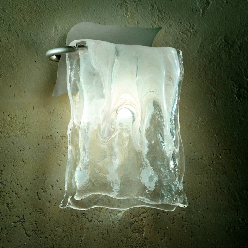 MURANO vegglampe aluminium/glass