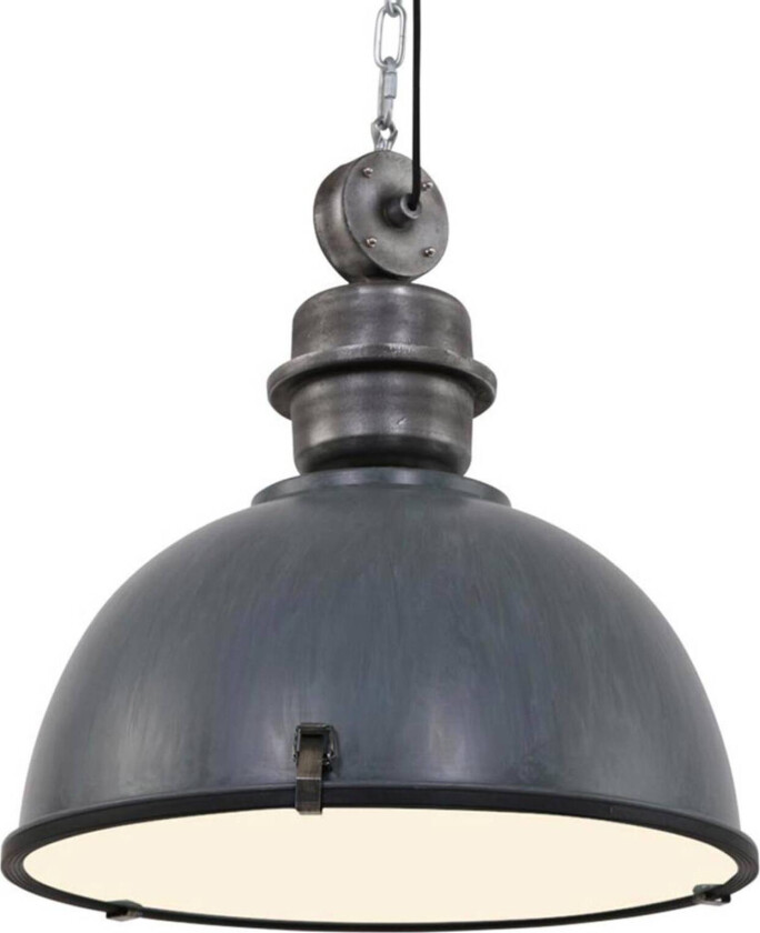 Grå pendellampe Bikkel XXL i industriell stil