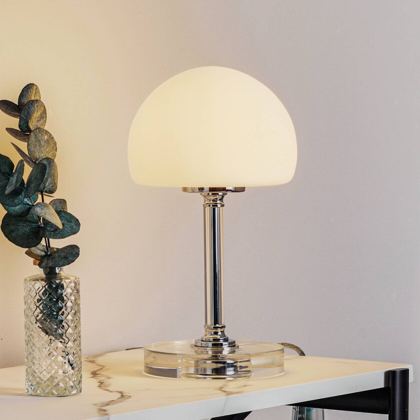 Ancilla - krom LED-bordlampe med dimmer