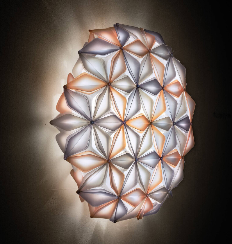 La Vie L taklampe, bredde 71 cm, ravfarget