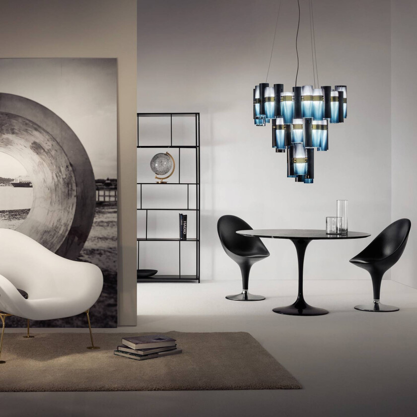 La Lollo XL LED-hengelampe, Ø80cm, gradient