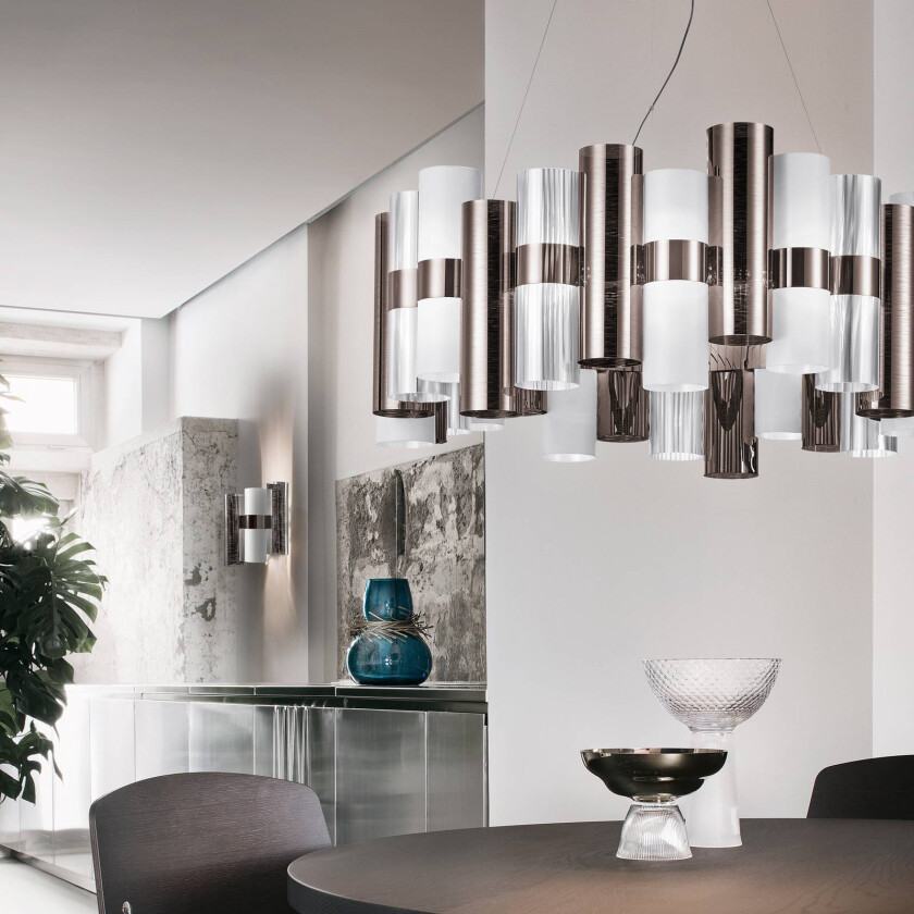 La Lollo L LED-hengelampe, Ø80cm, tinn-hvit