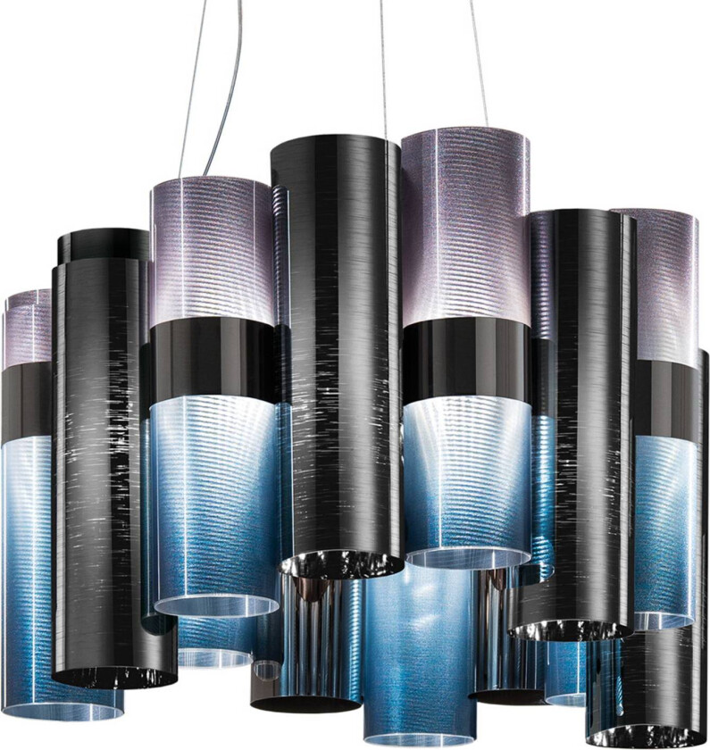 La Lollo Medium hengelampe blå/røyk