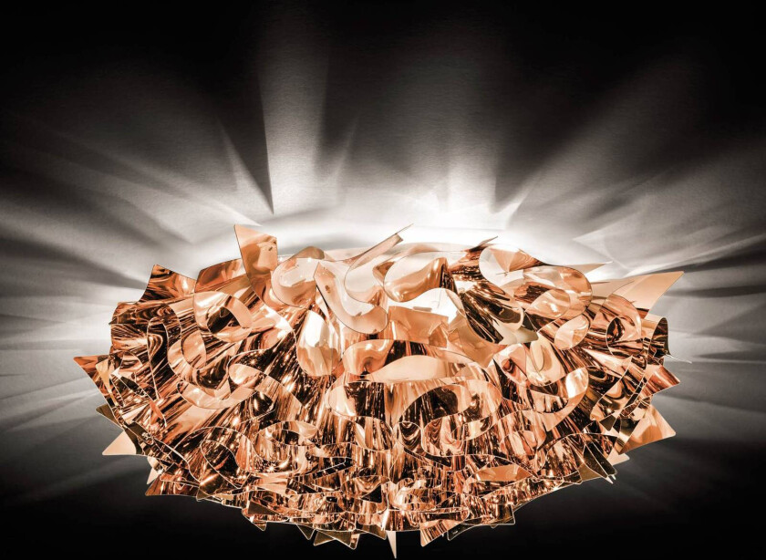 Veli – design-taklampe, Ø 53 cm, kobber