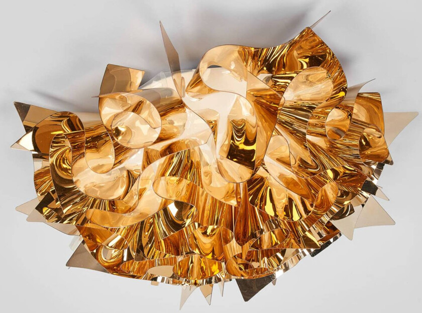 Veli Medium – design-taklampe, Ø 53 cm, gull