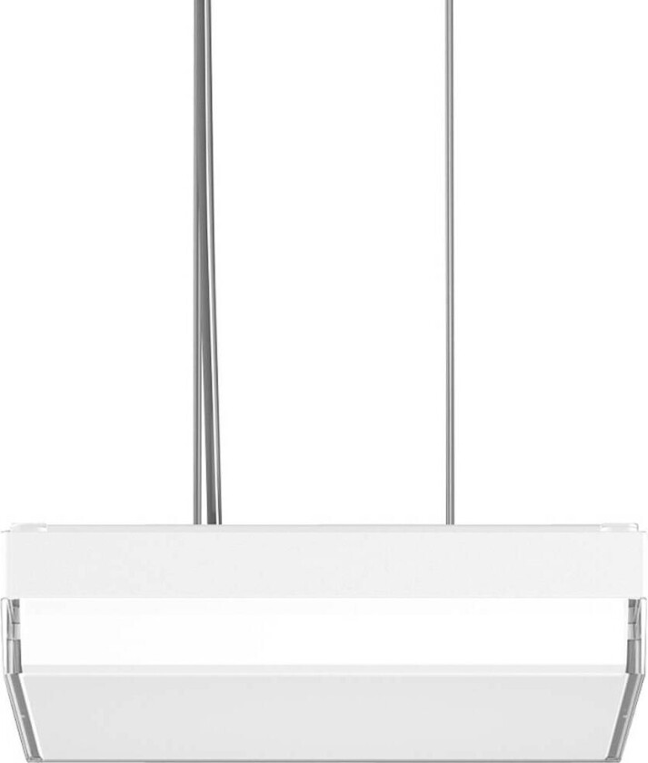 RZB Flat Slim+ Pendellampe DALI 30x30cm 22W hvit/blank