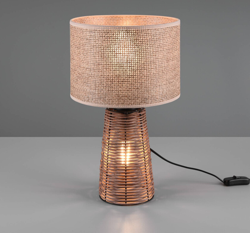 Bordlampe Straw av rattan