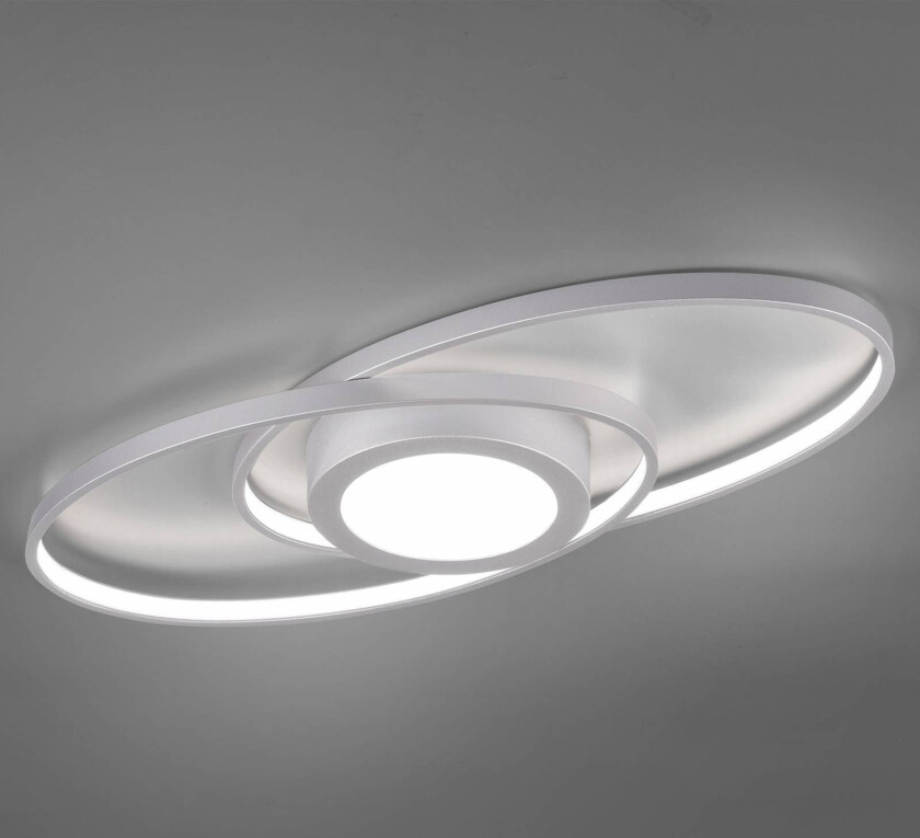 LED-taklampe Galaxy, dimbar, titanfarge