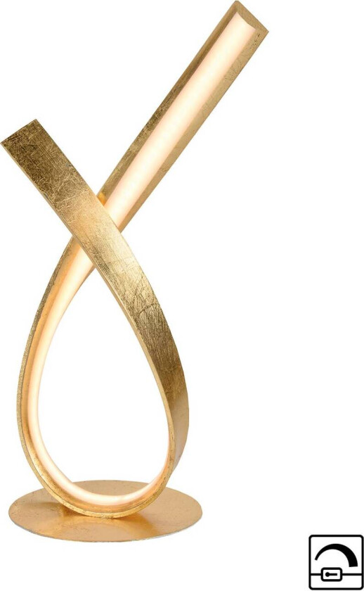 Paul Neuhaus Linda LED-bordlampe gull m. dimmer